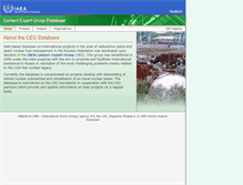 Tablet Screenshot of cegdb.iaea.org