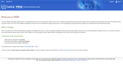 Desktop Screenshot of prisweb.iaea.org
