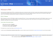 Tablet Screenshot of prisweb.iaea.org
