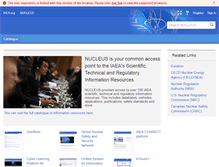 Tablet Screenshot of nucleus.iaea.org